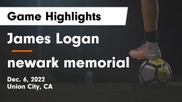 James Logan  vs newark memorial Game Highlights - Dec. 6, 2022
