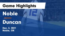Noble  vs Duncan  Game Highlights - Dec. 3, 2021