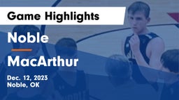 Noble  vs MacArthur  Game Highlights - Dec. 12, 2023