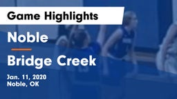 Noble  vs Bridge Creek  Game Highlights - Jan. 11, 2020