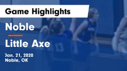 Noble  vs Little Axe  Game Highlights - Jan. 21, 2020
