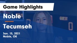 Noble  vs Tecumseh  Game Highlights - Jan. 15, 2021