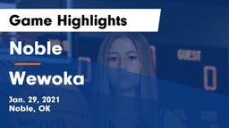 Noble  vs Wewoka  Game Highlights - Jan. 29, 2021