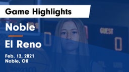 Noble  vs El Reno  Game Highlights - Feb. 12, 2021