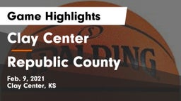 Clay Center  vs Republic County  Game Highlights - Feb. 9, 2021