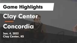 Clay Center  vs Concordia  Game Highlights - Jan. 4, 2022