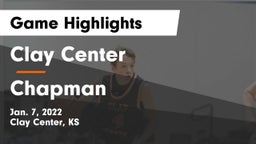 Clay Center  vs Chapman  Game Highlights - Jan. 7, 2022