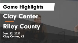 Clay Center  vs Riley County  Game Highlights - Jan. 22, 2022