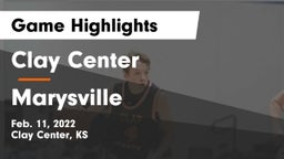 Clay Center  vs Marysville  Game Highlights - Feb. 11, 2022