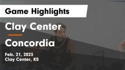 Clay Center  vs Concordia  Game Highlights - Feb. 21, 2023
