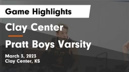 Clay Center  vs Pratt Boys Varsity  Game Highlights - March 3, 2023
