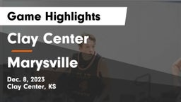 Clay Center  vs Marysville  Game Highlights - Dec. 8, 2023