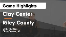 Clay Center  vs Riley County  Game Highlights - Dec. 12, 2023