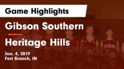 Gibson Southern  vs Heritage Hills  Game Highlights - Jan. 4, 2019