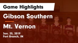 Gibson Southern  vs Mt. Vernon  Game Highlights - Jan. 25, 2019