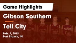 Gibson Southern  vs Tell City  Game Highlights - Feb. 7, 2019