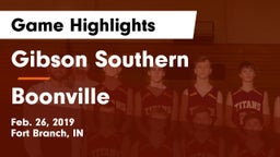 Gibson Southern  vs Boonville  Game Highlights - Feb. 26, 2019