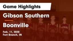 Gibson Southern  vs Boonville  Game Highlights - Feb. 11, 2020