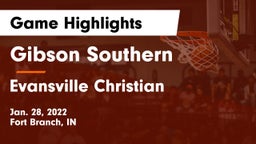 Gibson Southern  vs Evansville Christian  Game Highlights - Jan. 28, 2022