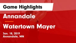 Annandale  vs Watertown Mayer Game Highlights - Jan. 18, 2019