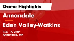 Annandale  vs Eden Valley-Watkins  Game Highlights - Feb. 14, 2019