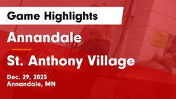 Annandale  vs St. Anthony Village  Game Highlights - Dec. 29, 2023