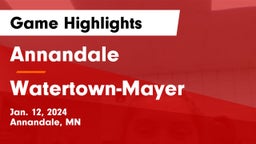 Annandale  vs Watertown-Mayer  Game Highlights - Jan. 12, 2024