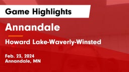 Annandale  vs Howard Lake-Waverly-Winsted  Game Highlights - Feb. 23, 2024