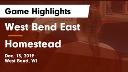 West Bend East  vs Homestead  Game Highlights - Dec. 13, 2019