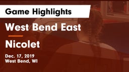 West Bend East  vs Nicolet  Game Highlights - Dec. 17, 2019
