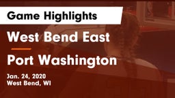 West Bend East  vs Port Washington  Game Highlights - Jan. 24, 2020