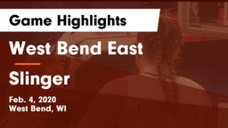 West Bend East  vs Slinger  Game Highlights - Feb. 4, 2020