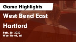 West Bend East  vs Hartford  Game Highlights - Feb. 20, 2020