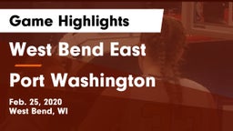 West Bend East  vs Port Washington Game Highlights - Feb. 25, 2020