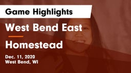West Bend East  vs Homestead  Game Highlights - Dec. 11, 2020