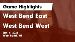 West Bend East  vs West Bend West  Game Highlights - Jan. 6, 2021