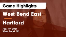 West Bend East  vs Hartford  Game Highlights - Jan. 19, 2021