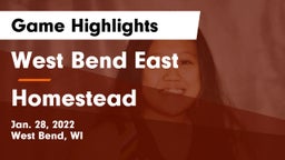 West Bend East  vs Homestead  Game Highlights - Jan. 28, 2022