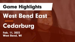 West Bend East  vs Cedarburg  Game Highlights - Feb. 11, 2022
