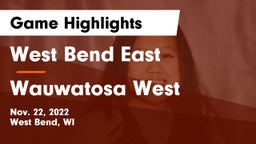 West Bend East  vs Wauwatosa West  Game Highlights - Nov. 22, 2022