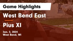 West Bend East  vs Pius XI  Game Highlights - Jan. 2, 2024