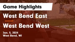 West Bend East  vs West Bend West  Game Highlights - Jan. 5, 2024