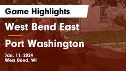 West Bend East  vs Port Washington  Game Highlights - Jan. 11, 2024