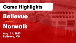 Bellevue  vs Norwalk  Game Highlights - Aug. 31, 2023