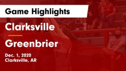 Clarksville  vs Greenbrier  Game Highlights - Dec. 1, 2020