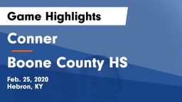 Conner  vs Boone County HS Game Highlights - Feb. 25, 2020