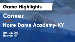 Conner  vs Notre Dame Academy- KY Game Highlights - Jan. 26, 2021