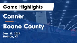 Conner  vs Boone County  Game Highlights - Jan. 12, 2024