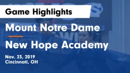 Mount Notre Dame  vs New Hope Academy Game Highlights - Nov. 23, 2019