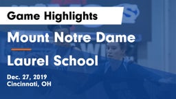 Mount Notre Dame  vs Laurel School Game Highlights - Dec. 27, 2019